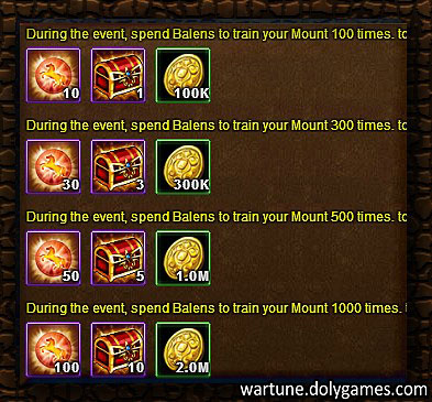 Wartune Events 30 September 2015 - mount training balens
