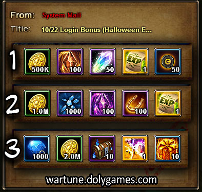 Wartune Events 22 October 2015 - Halloween login