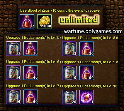 Wartune Events 7 October 2015 - Kid upgrade