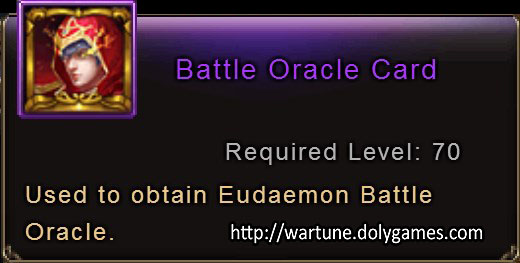 Battle Oracle Card item description Wartune
