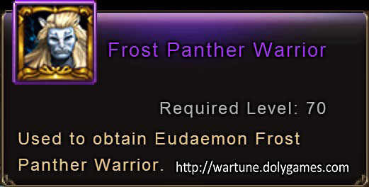 Frost Panther Warrior item description 2 Wartune
