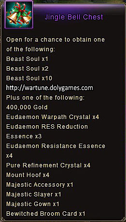 Jingle Bell Chest item description