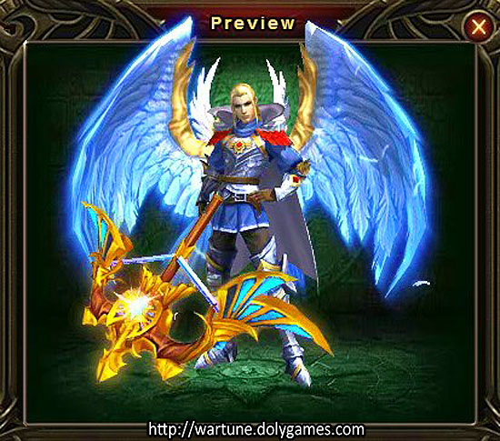 Solemn Angel clothing set preview by DolyGames Wartune