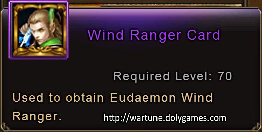 Wind Ranger Card item description Wartune
