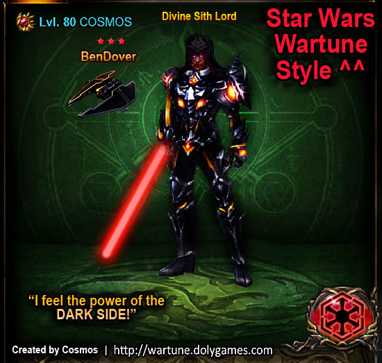COSMOS Divine Sith Lord Star Wars Wartune Style
