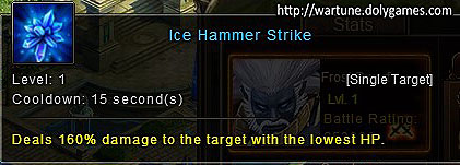 Frost Dwarf skill Ice Hammer Strike