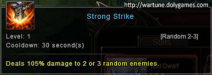 Frost Dwarf skill Strong Strike