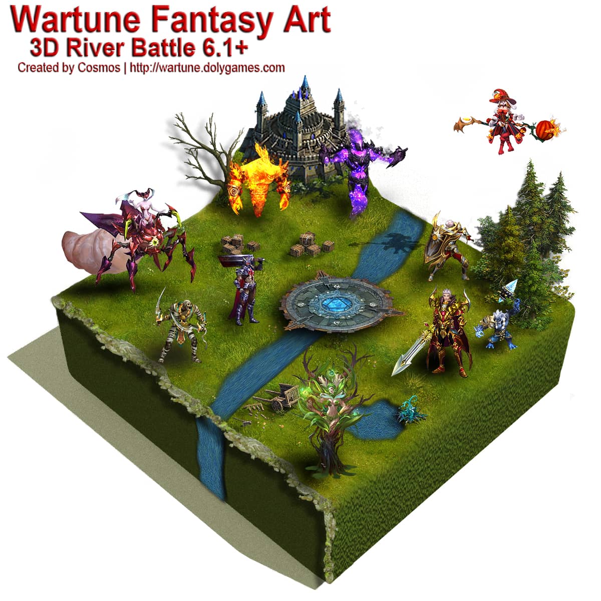 Wartune Fantasy Art 3D River Battle 6.1+ by COSMOS