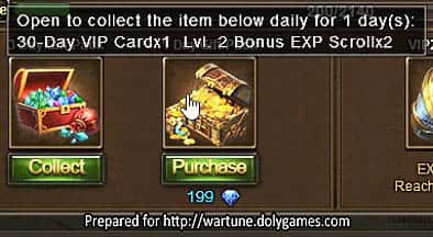 Wartune Patch 7.0 New Experience System Guide VIP Pack 9