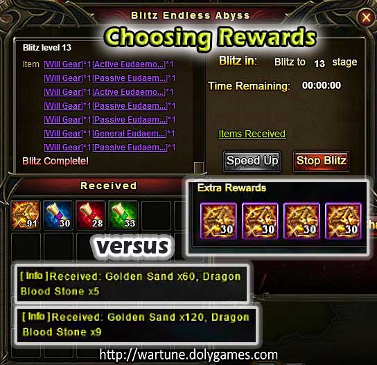 Analysis of Choosing Rewards in Eudaemon War