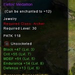 Wartune Rare Eletos Medallion