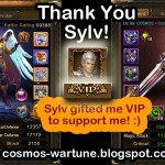 Thank you Sylvester for VIP! :)