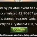 Rewards from Defend Sylph Atoll Event