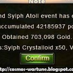 Rewards from Defend Sylph Atoll Event