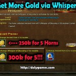 Get 20% More Gold via Whisper of Blessing