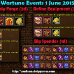Wartune Events 1 June 2015