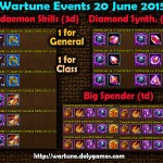 Wartune Events 20 June 2015