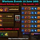 Wartune Events 25 June 2015