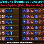 Wartune Events 29 June 2015