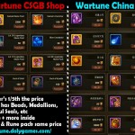 Wartune CSGB Shop comparison China vs Western