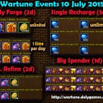 Wartune Events 10 July 2015