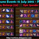 Wartune Events 15 July 2015