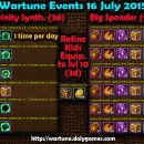 Wartune Events 16 July 2015