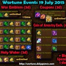 Wartune Events 19 July 2015