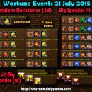 Wartune Events 21 July 2015