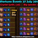 Wartune Events 27 July 2015