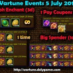 Wartune Events 5 July 2015