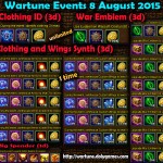 Wartune Events 8 August 2015