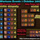 Wartune Events 1 October 2015