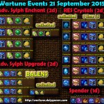 Wartune Events 21 September 2015