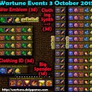 Wartune Events 3 October 2015