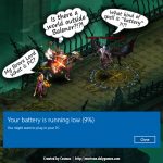 Wartune fun - low PC battery