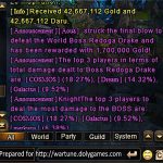 Cosmos huge World Boss hit 10 Apr 2017