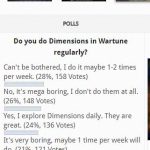 Poll Results - Do you do Dimensions in Wartune regularly?