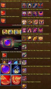 Paper Fish & Paper Dragon Exchange Wartune Events 16 FEB 2018
