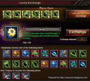 Limited Pennant Exchange Wartune Events 13 MAR 2018 v-low