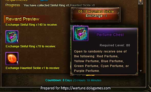 Haunted Sickle Exchange Wartune Events 18 MAY 2018
