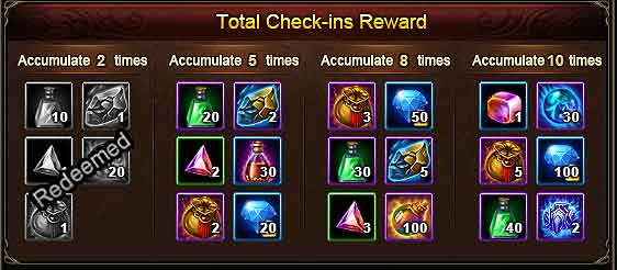 Daily Checkin Rewards Wartune Patch 8.0